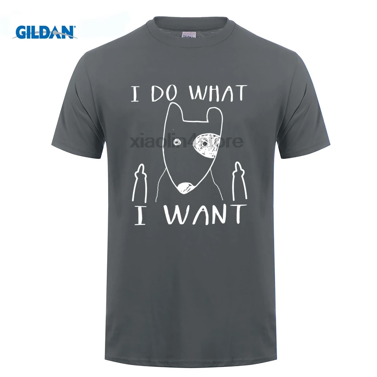 GILDAN I do what want Bull Terrier lover футболка подарок прекрасный простой принт Новая модная