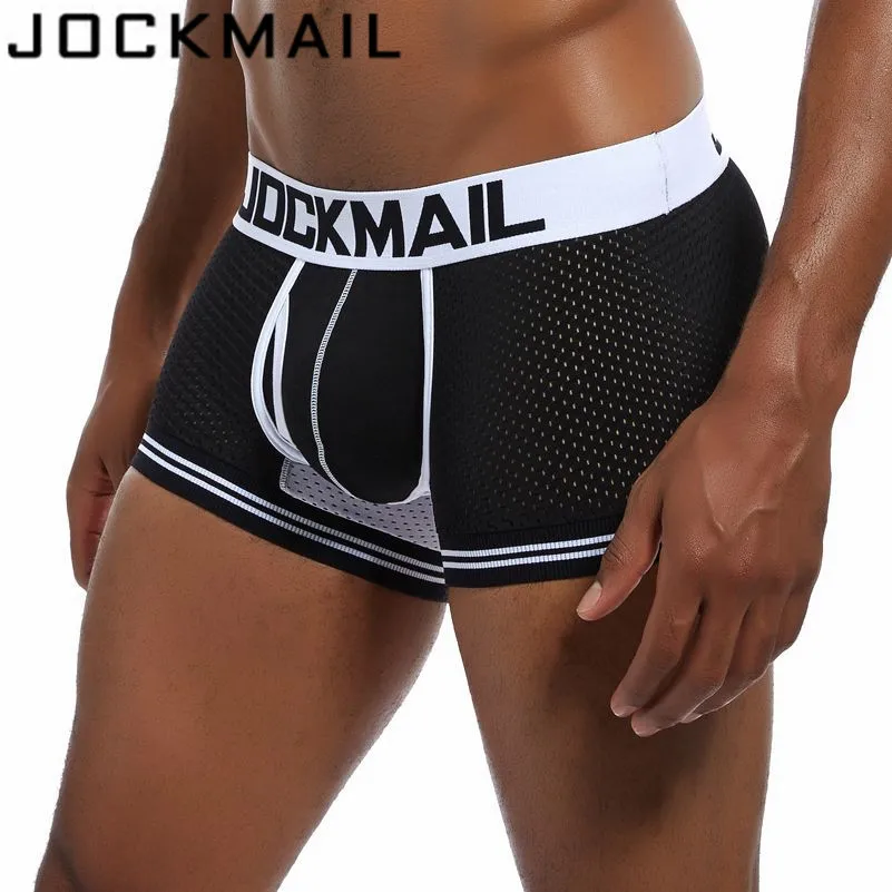 Трусы боксеры JOCKMAIL мужские сетчатые пикантное нижнее белье с U образным мешочком