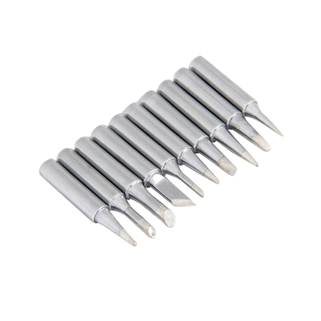 

Hot 10 pcs/set Soldering Iron Tips Solder Tip Lead-free Screwdriver Iron Tip For Rework Station Tool Kit