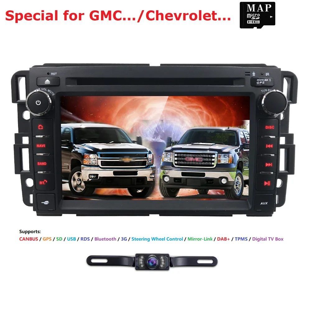 Авторадио 2 Din аудио автомобильный dvd автомат для GMC Yukon Denali Acadia Savana Sierra Chevrolet Express