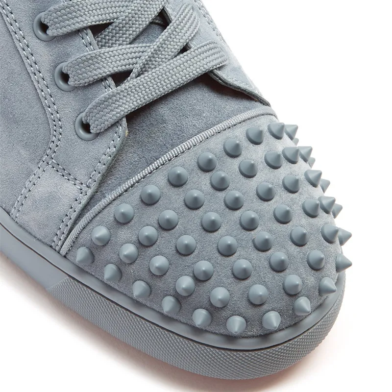 Обувь Seconds kill Hommes; Повседневная обувь; Chaussures en daim gris; обувь с заклепками на платформе; обувь на шпильках