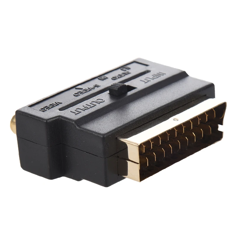 1 шт. RGB Scart адаптер для композитного RCA + S Video AV TV аудио видео DVD рекордера ТВ