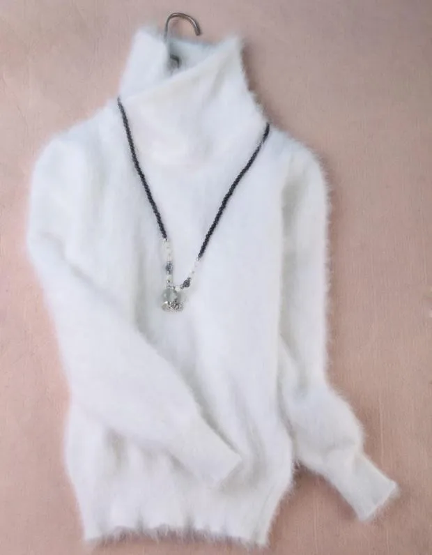 Новинка Женский кашемировый свитер из натуральной норки 100% норковый кашемир