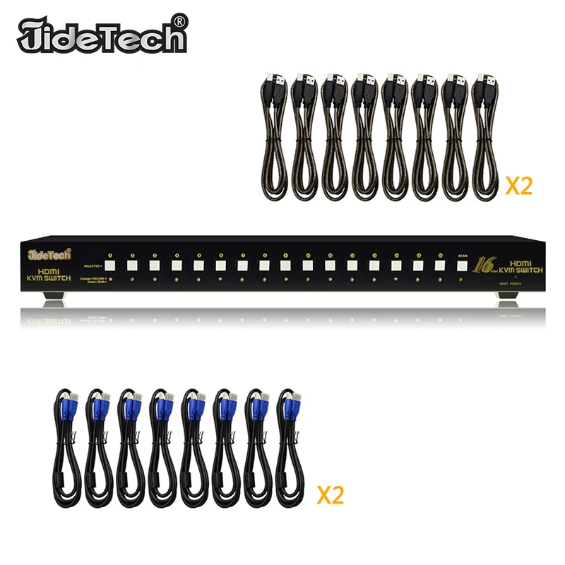 HDMI USB KVM Switch 16 порт экран Клавиатура Мышь совместное устройство Автоматическое