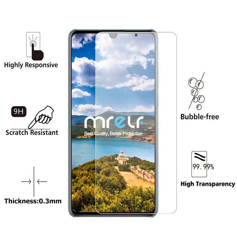 MRELF закаленное стекло для Huawei P30 Lite Защитная пленка экрана Защитное телефона |