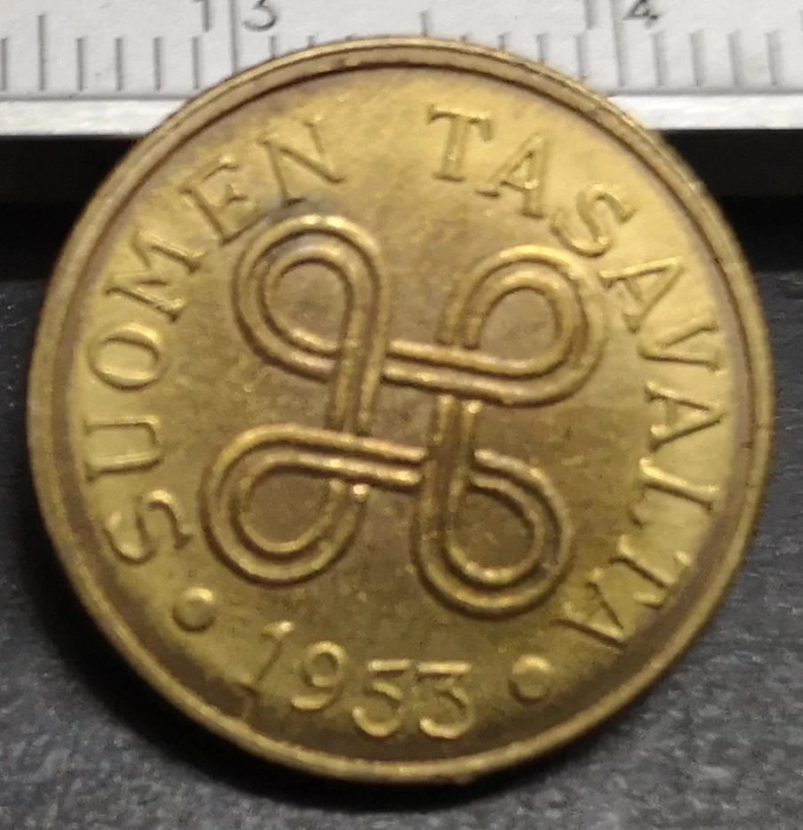 1953 Finland 5 Markkaa копия редкая монета