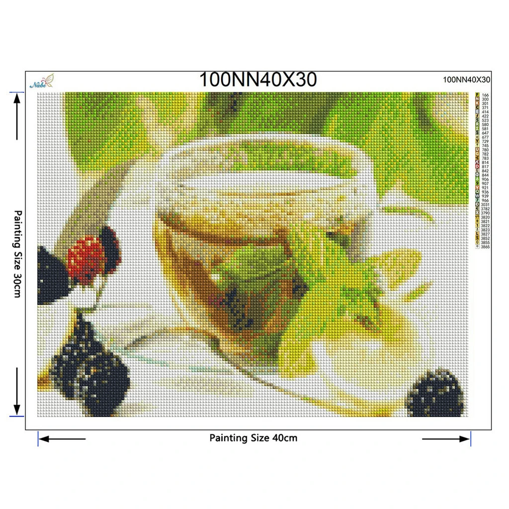 NEW Arrival Diamond Diy Embroidery Coffee cup 5d Round paste full cross stitch kit painting fruit | Дом и сад