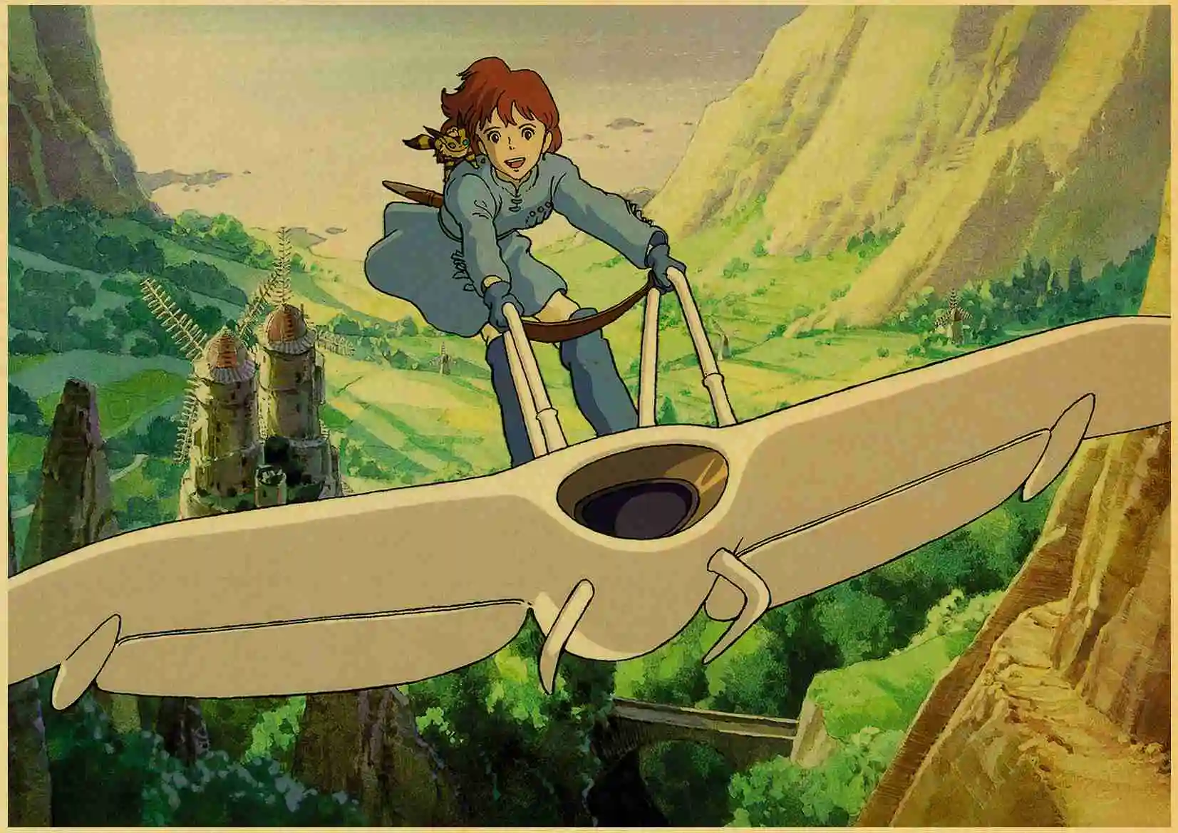Miyazaki Hayao комикс фильм наушники крафт бумага Ретро плакат для кафе бар настенный