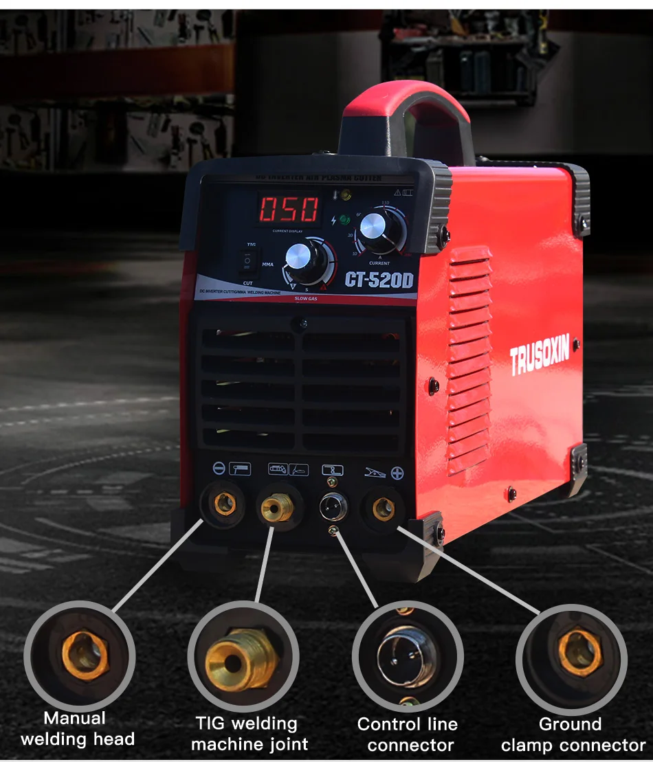 220 В портативный DIY TIG MMA CUT 3 в 1 Многофункциональный CT520D сварочный аппарат сварочные инструменты