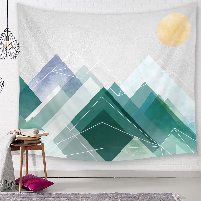 Настенный гобелен с геометрическим рисунком абстрактный минималистский