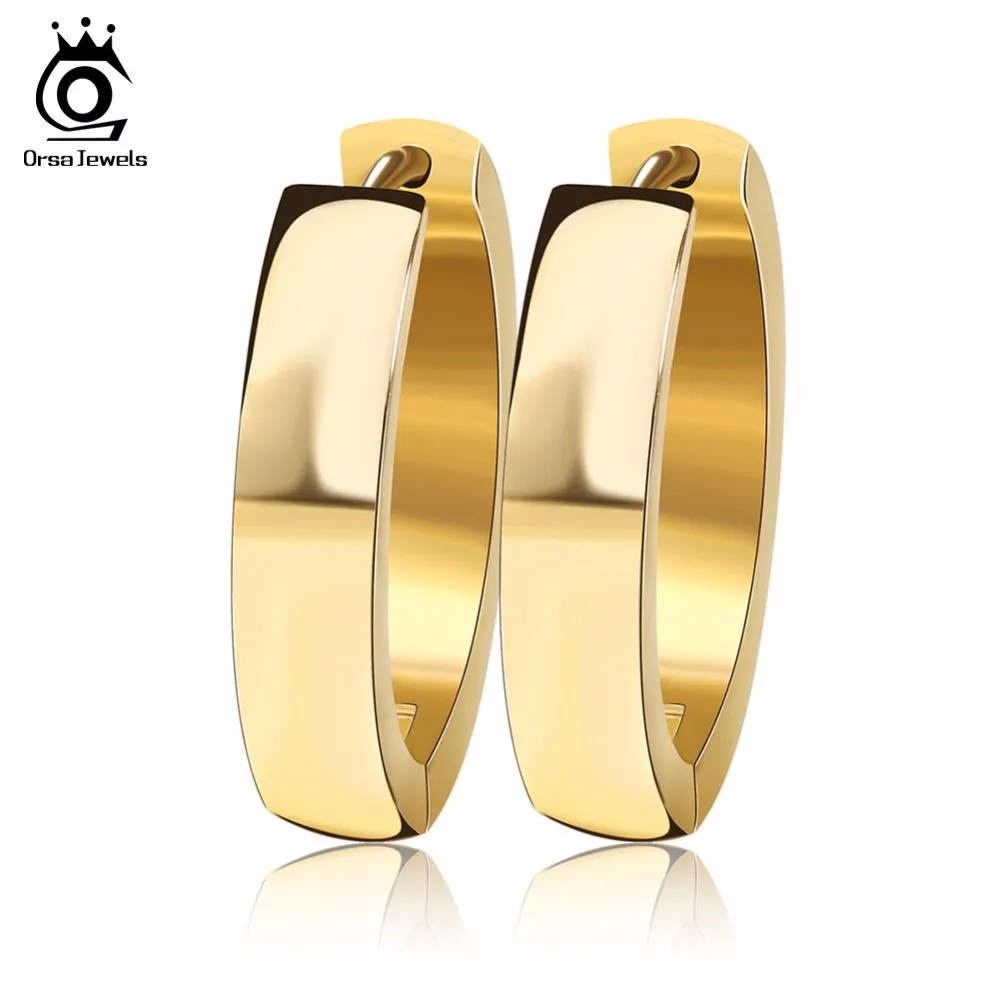 ORSA JEWELS брендовые уникальные модные серьги-кольца в стиле панк-рок серебряного цвета/золотистого цвета для женщин ювелирные изделия GTE16