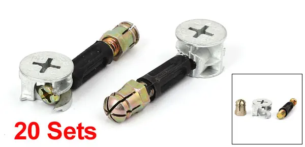 Мебель кабинет крепежный винт блокировки Cam Дюбеля Пластик предварительно