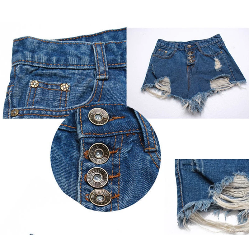 4 вида цветов Рваные джинсовые шорты популярные милые летние мини с высокой