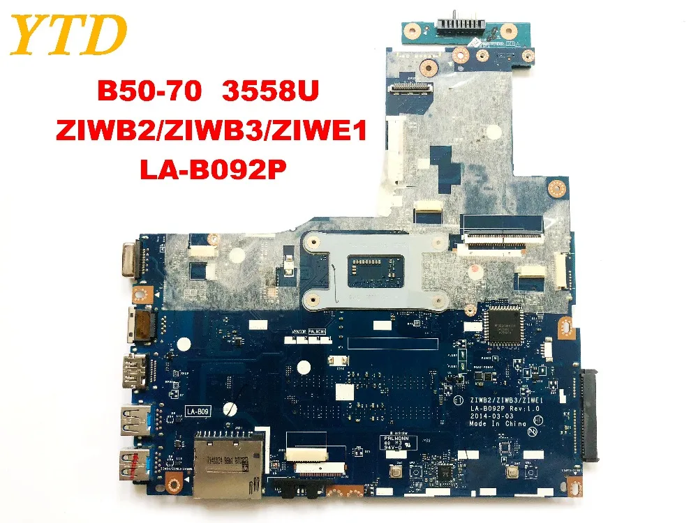 Оригинальный Для Lenovo B50 70 Материнская плата ноутбука 3558U ZIWB2 ZIWB3 ZIWE1 LA B092P испытания