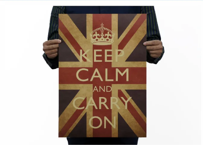 % Английский Британский флаг Kraft бумажные плакаты стикер стены Кафе-бар плакат