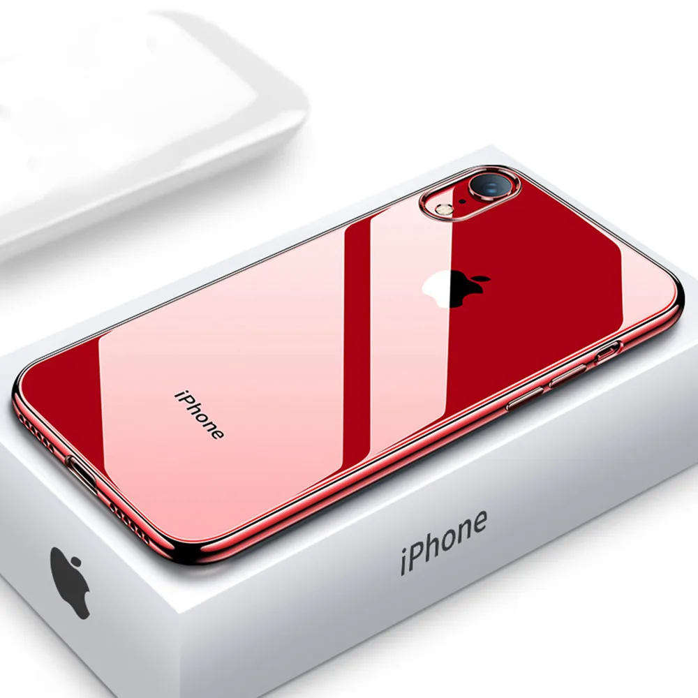 2019 Ультратонкий Прозрачный чехол для телефона iPhone XS MAX XR X 8 7 6 6s Plus с покрытием из