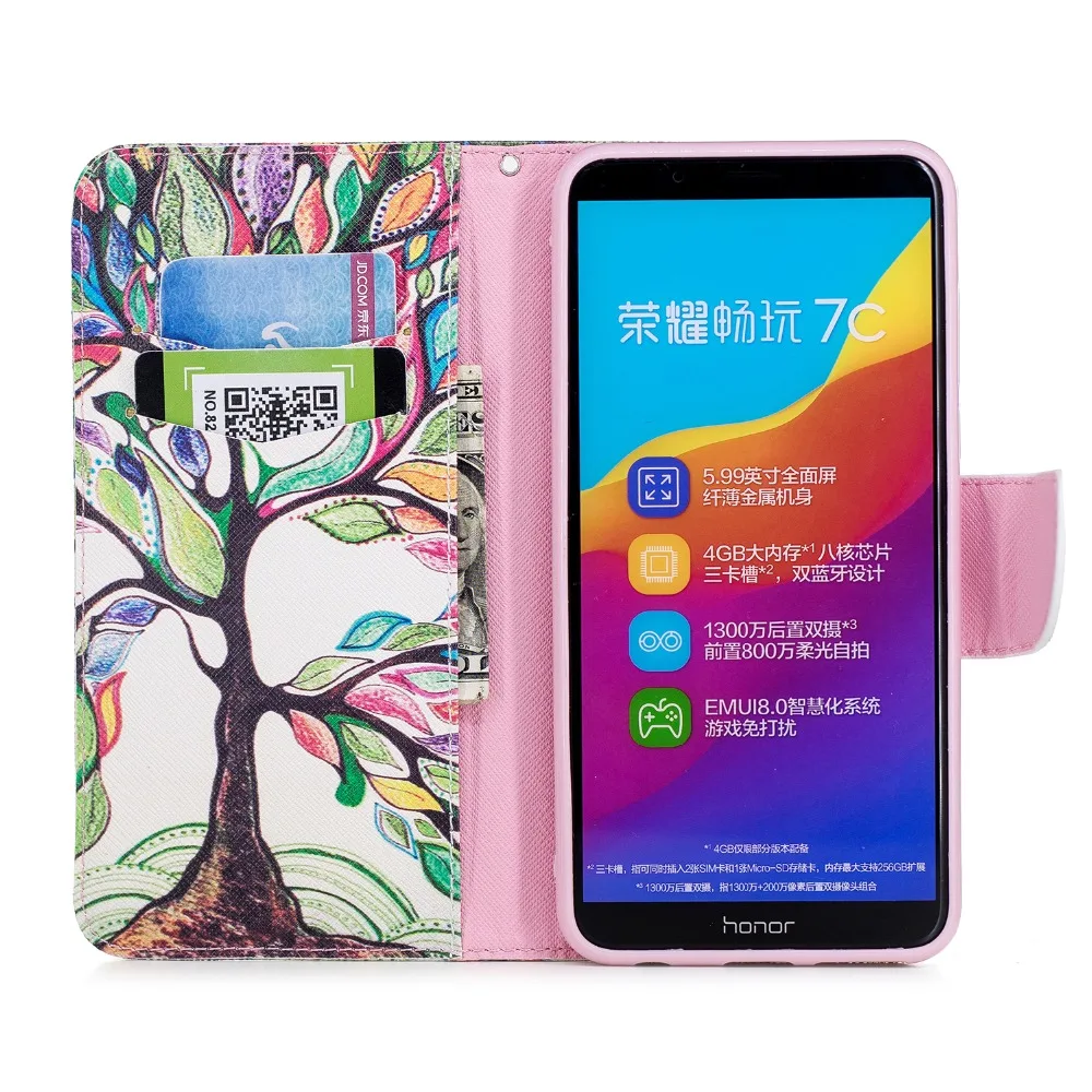 Милый чехол с медведем и бабочкой для Huawei Honor 7C Y7 2018 6C 8C Nova 2i 3i Mate 10 20 Lite P9 mini Case Etui