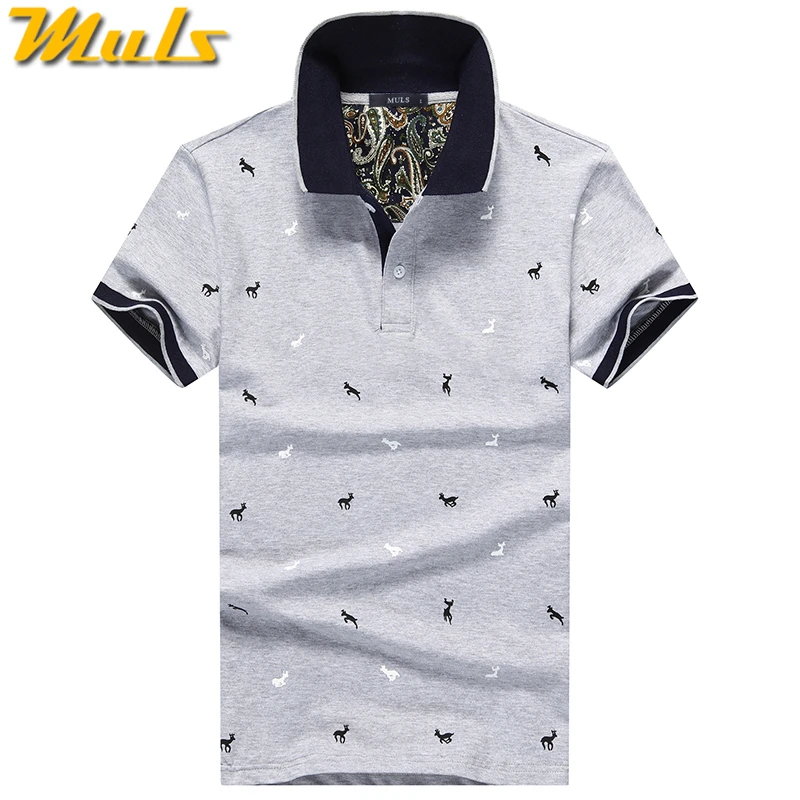 Рубашка-поло мужская в горошек короткий хлопок быстросохнущий цвет черный/белый