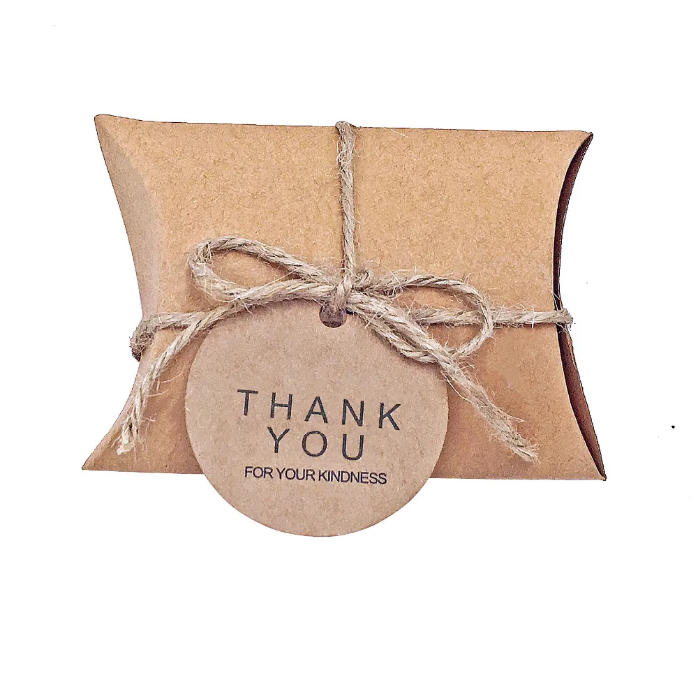 Креативная Милая коробка из крафт бумаги 50 шт. для конфет свадебный подарок с