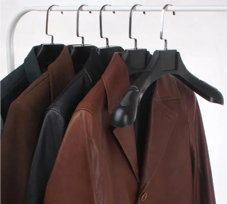 8 шт./лот Нескользящая черная белая широкая плечевая пластиковая вешалка для