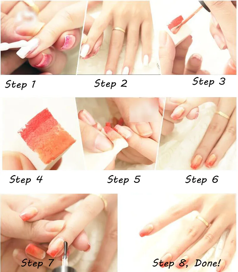 Губка для ногтей AddFavor 10 шт. градиентный цвет штемпелюя губка лак штамп сделай сам