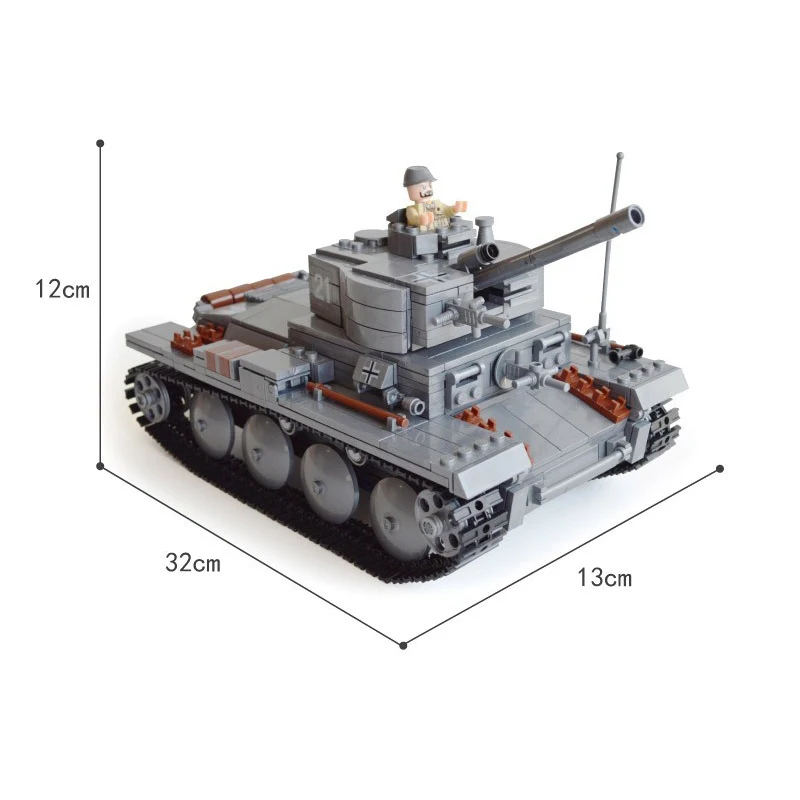 KAZI PZKPFW-II Танк Блоки Модель Brinquedos подарок развивающие игрушки военные кирпичи для