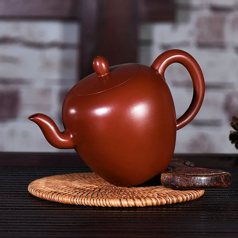 

Teapot Bright Red Robe Beauty Shoulder Pot Yixing Raw Ore Famous Full Manual Gift Originality Tea Set Customized Wholesale