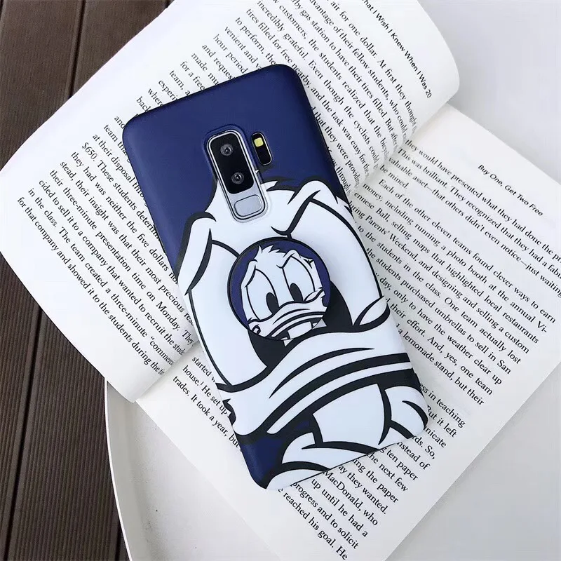 Чехлы с забавными рисунками Дональда Дака для samsung Galaxy S8 S8plus S9 S9plus Note8 Note9 Мягкий