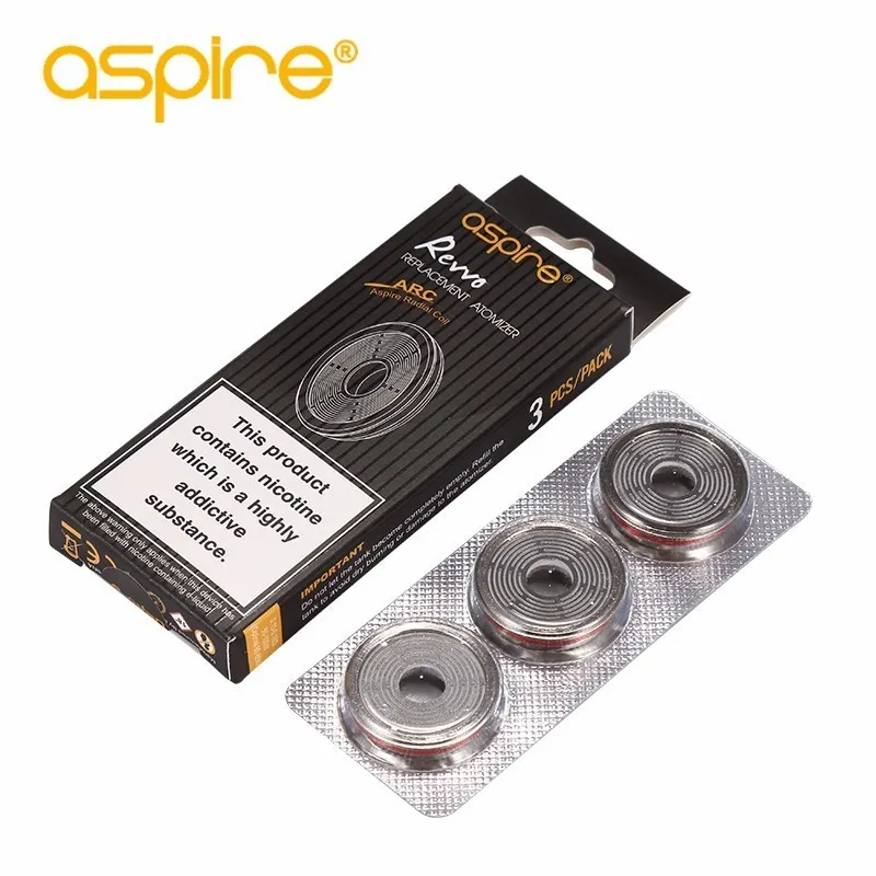 

3pcs/lot Electronic Cigarette Aspire Radial Coil ARC 0.1ohm-0.16ohm Replacement Vape Core for Revvo Tank and Speeder Revvo Kit