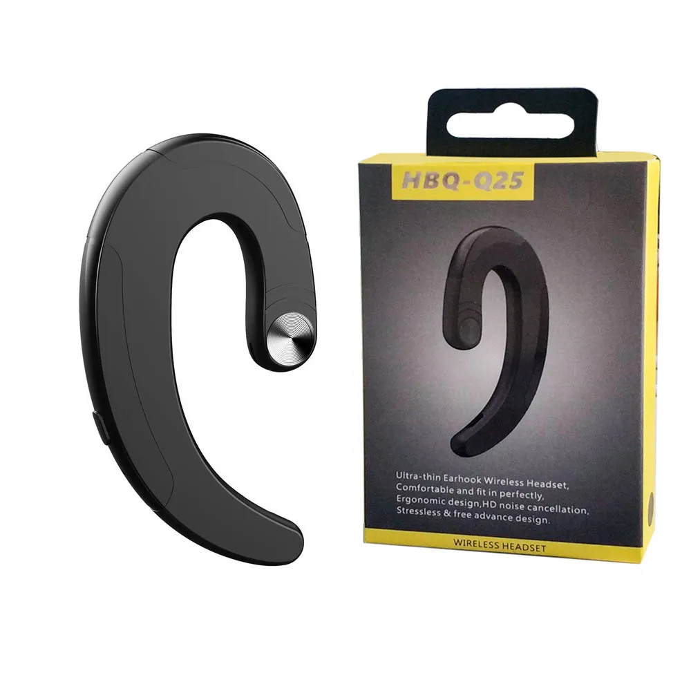 vitog hbq q25 cordless wireless bluetooth compatible headphones single earphones waterproof wireless earbuds headset conduction free global shipping