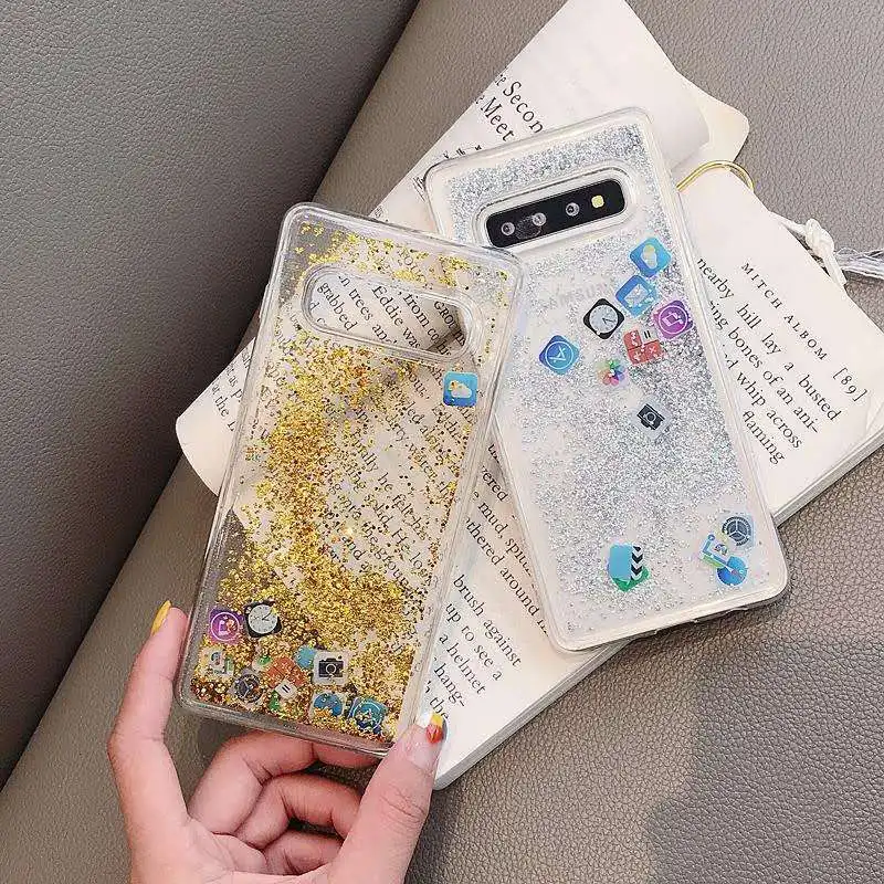 Для Samsung galaxy S10 Plus чехол динамический жидкий Блестящий силиконовый &quotпесок&quot TPU