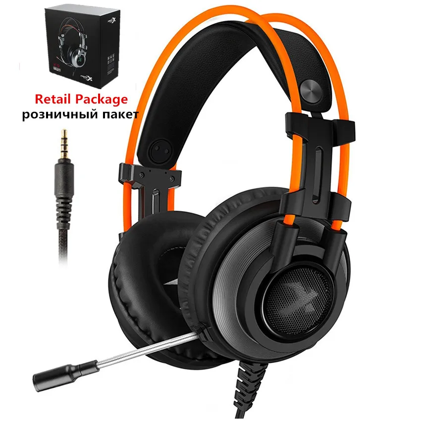Xiberia K9 3,5 мм Игровые наушники с микрофоном PS4 игровая гарнитура Auriculares компьютерные наушники для ПК планшета Xbox one ноутбука - Цвет: Black Retail Box