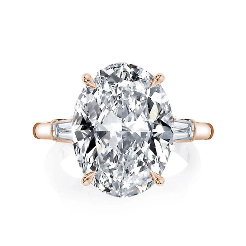 QYI обручальное кольцо из стерлингового серебра 925 пробы 8,23 ct овальной огранки один камень Сверкающее циркониевое кольцо для женские обручальные кольца ювелирные изделия