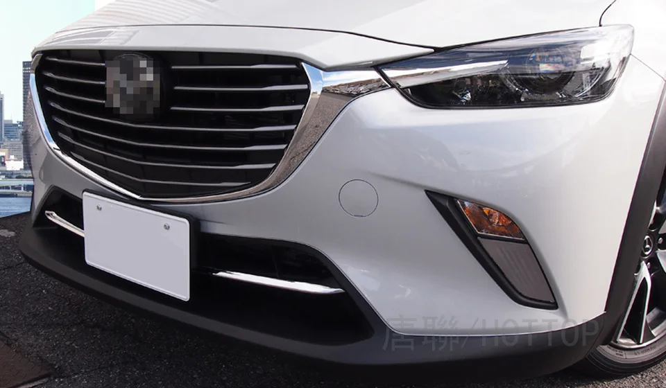HOTTOP ABS Хром Передняя решетка Вокруг отделки для Mazda CX-3 стайлинга автомобилей