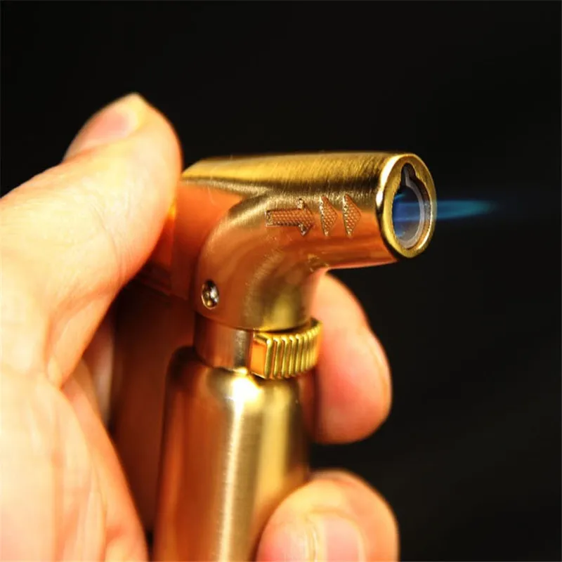 Компактная Бутановая струйная зажигалка турбо с фиксированным огнем