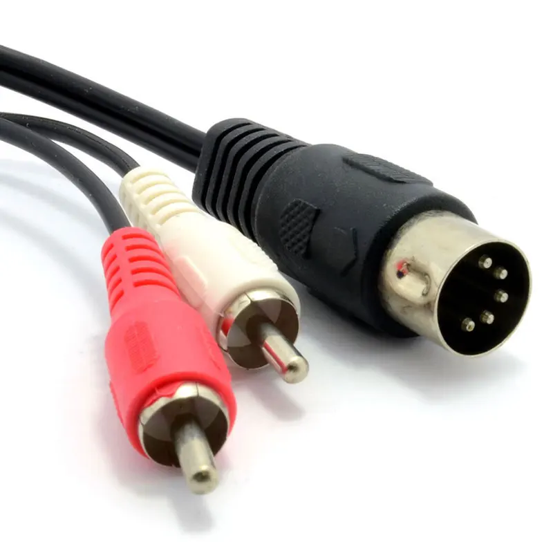 5 контактный разъем DIN папа 2RCA кабель преобразователя аудио для