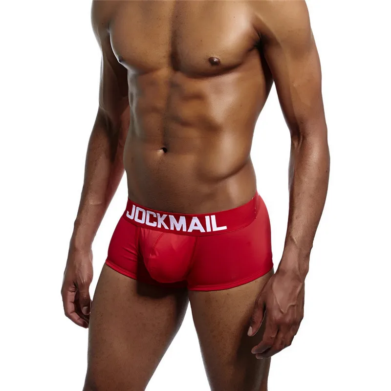 JOCKMAIL, фирменное Мужское нижнее белье, боксеры, шорты для геев, с мешочком для пениса, cueca, боксеры, calzoncillos hombre, мужские боксеры, шорты, трусы для сна