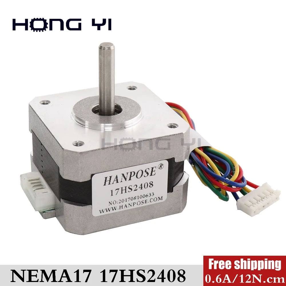 Лучшая цена и качество шаговый двигатель 17HS2408 4 lead Nema17 42BYGH 0.6A CE ROSH ISO CNC лазерный 3D