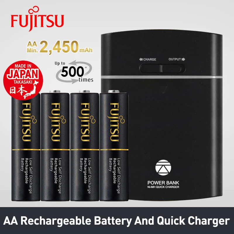 Оригинальная Аккумуляторная батарея и внешний аккумулятор Fujitsu 4 шт./упак. 1 2 в NIMH
