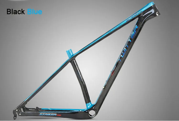 27.5 Black Blue Twitter STRIKERpro MTB карбоновая рама Сверхлегкая рама для горного велосипеда XC рычаг кабель внутренней маршрутизации дисковый тормоз ESP уф лазер - Цвет: 27.5 Black Blue