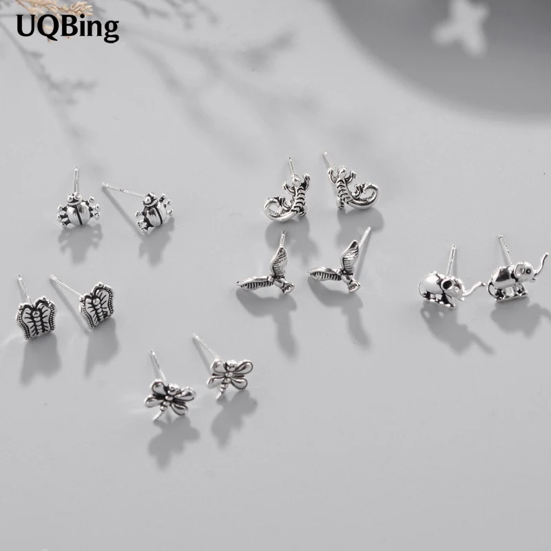 Хорошее качество ювелирные изделия Ретро стиль серебро 925 пробы животные серьги