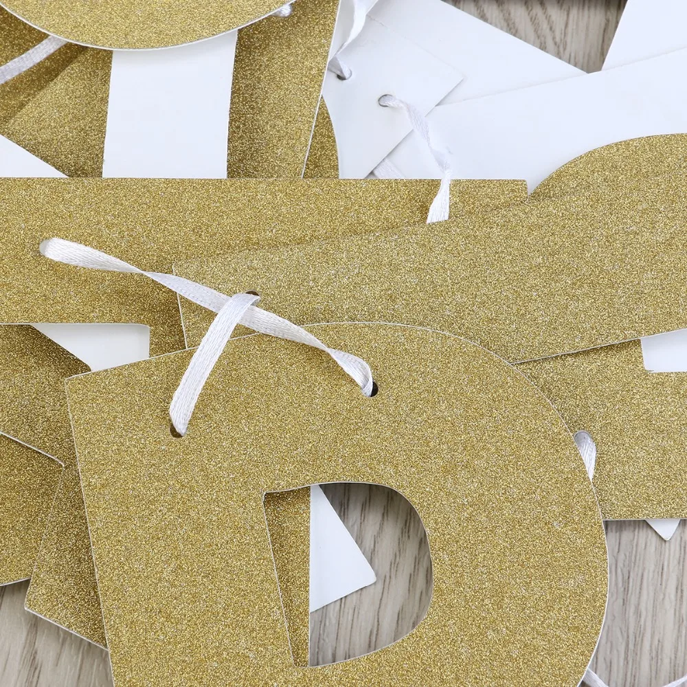 Счастливый плакат &quotс днем рождения&quot шикарные блестящие золотые вечерние