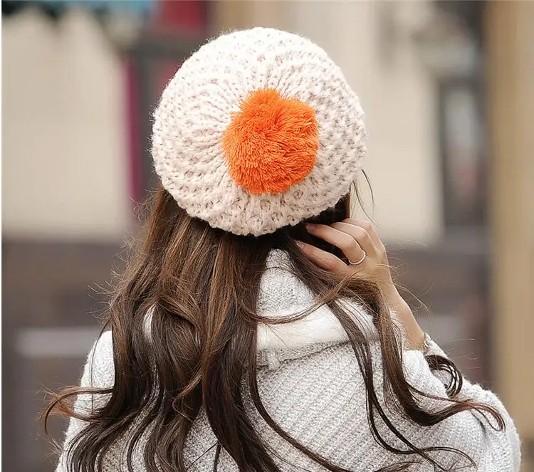 Женские шерстяные шапки с помпоном вязаные шапки|Женские Skullies и шапочки| |