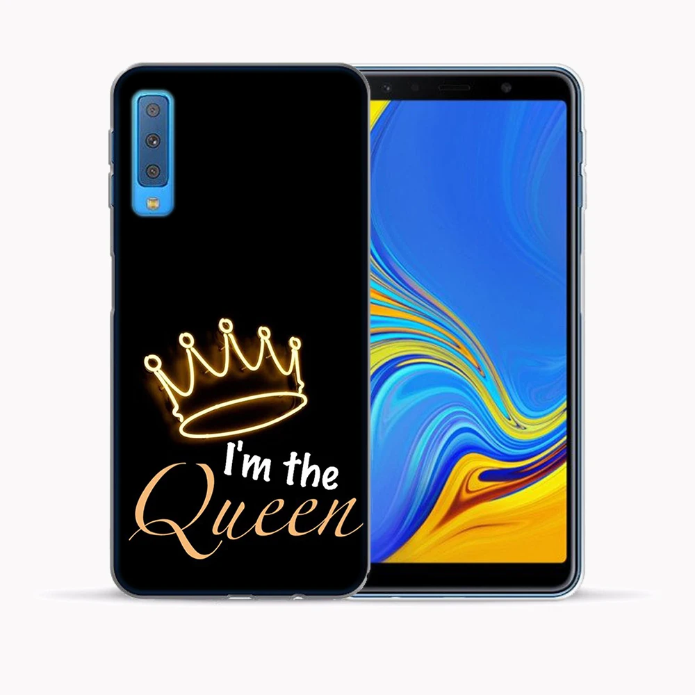 Мягкий чехол из ТПУ для Samsung Galaxy A7 2018 A750 SM A750F/DS A750FN/DS прозрачный силиконовый Crown Queen