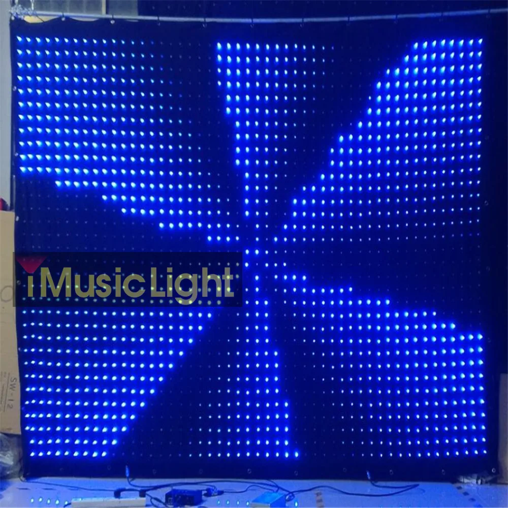 P6CM 2M * 3M Поддержка управления освещением Madrix LED гибкий экран Led Vision занавес видео