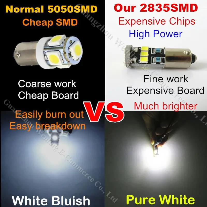 WLJH 4x Canbus Led BA9S T4W LED для Samsung Chip 2835 SMD H6W 12V лампа авто лампы Внутренние индикаторы
