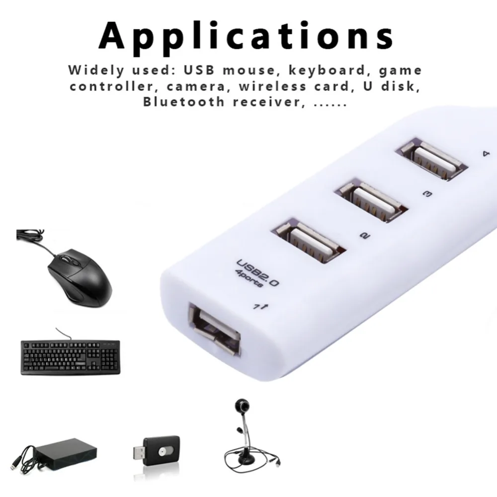 Высокоскоростной микро мини 4 порта 2 0 USB концентратор сплиттер адаптер для