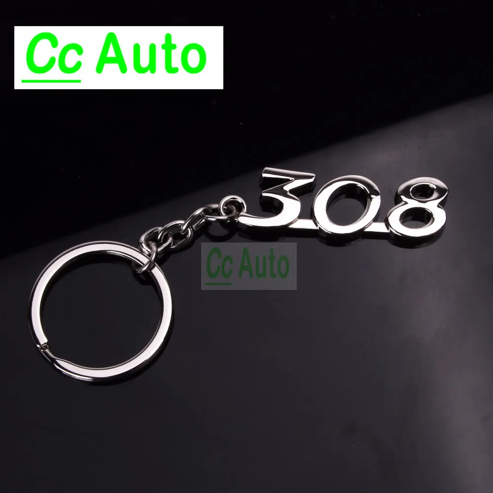 Кольцо для ключей Peugeot автомобильные брелки с логотипом 206 207 301 307 308 408 3008 508 брелок