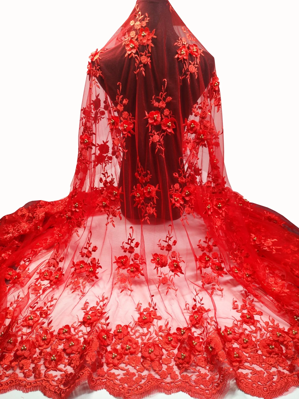 2017 Лидер продаж в нигерийском стиле гипюр шнур швейцарская вуаль кружева