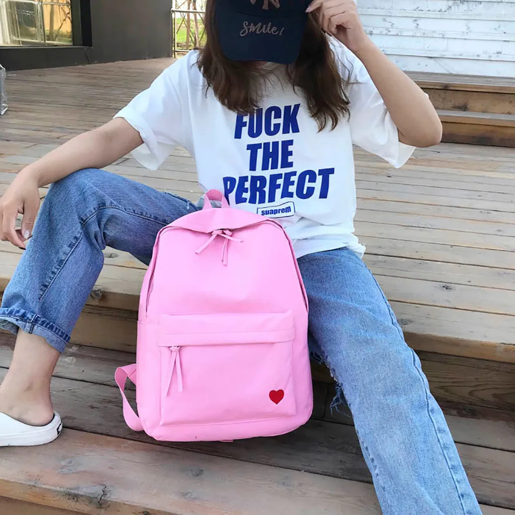 Водонепроницаемый женский рюкзак в японском стиле, однотонные рюкзаки Mochila Feminina Mujer, дорожная сумка для девочек-подростков, школьный ранец 7,2